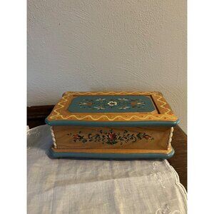 Folk-art Painted Music Box
